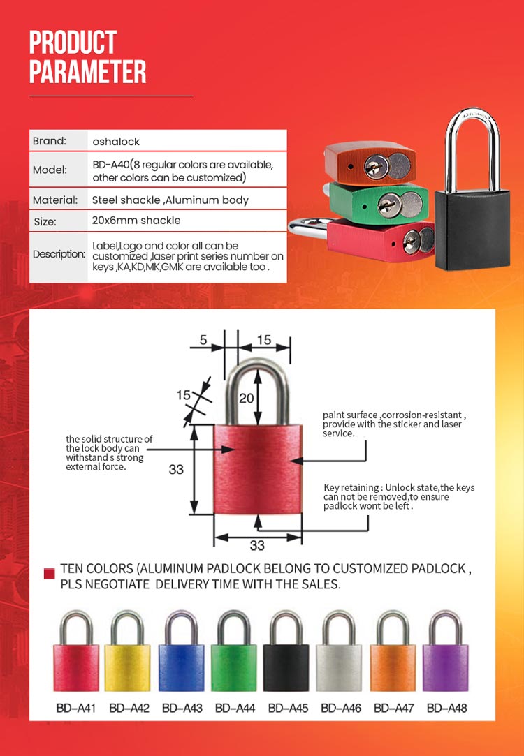 Auto-pop Padlock Aluminum Padlock